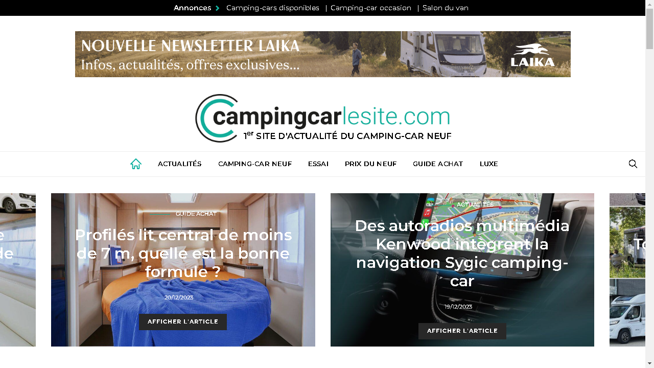 Capture d'écran de http://www.campingcarlesite.com/